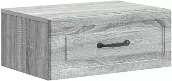 vidaXL Wandmontierter Nachttisch Sonoma-grau 49x34,5x20cm