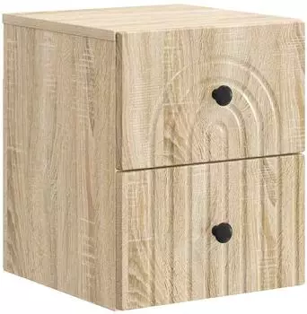 vidaXL Wandmontierter Nachttisch Sonoma-Eiche 33x34,5x40cm (898129)