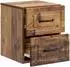 vidaXL Wandmontierter Nachttisch 2er-Set Altholz 34,5x33x40cm (899332)