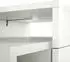 Vladon Queens Nachttisch 2 Schubladen, wandmontiert, schwarz Hochglanz, LED
