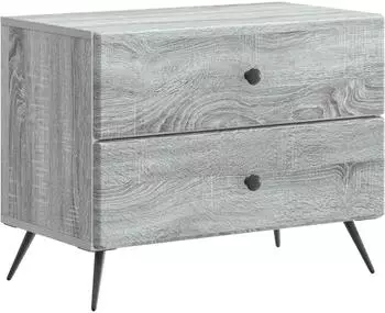 vidaXL Nachttisch Sonoma-Grau, Holzwerkstoff, 62x34,5x47,5cm (895471)