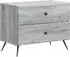 vidaXL Nachttisch Sonoma-Grau, Holzwerkstoff, 62x34,5x47,5cm (895471)