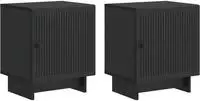 vidaXL Nachttisch 2 stk. Schwarz 43 x 34,5 x 50 cm Holzwerkstoff