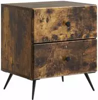 vidaXL Nachttisch R&auml;uchereiche 43 x 34,5 x 47,5 cm Holzwerkstoff