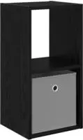 vidaXL Nachttisch Schwarz Eichen-Optik 30,5 x 27 x 59,5 cm