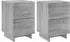 vidaXL Nachttisch 2er-Set Sonoma-Grau Holzwerkstoff 33,5x34,5x50cm