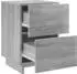 vidaXL Nachttisch 2er-Set Sonoma-Grau Holzwerkstoff 33,5x34,5x50cm