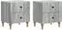 vidaXL Nachttisch 2er-Set grau Sonoma 43x34,5x48cm (894078)