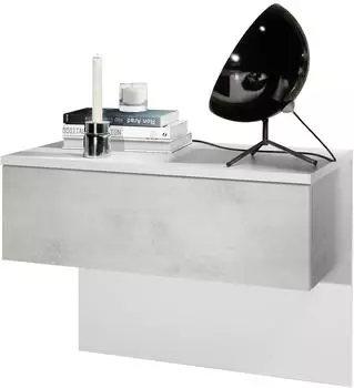 Vladon Sleep Nachttisch mit Schublade, zur Wandmontage (60x46x35cm)