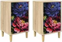 Nachttisch Kiel 2 Stk. Sonoma-eiche 36 X 33 X 60 Cm Vidaxl
