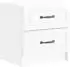 vidaXL Nachttisch 2er-Set, hochglanz weiß, 43x34,5x44,5cm (895684)