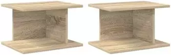 vidaXL Nachttisch hängend, 2er-Set, Sonoma-Eiche, 40x30x25cm (891173)