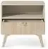 Masseno Foresta Nachttisch beige, Holzwerkstoff, 1 Schublade, 54x54x38cm (800001085896)