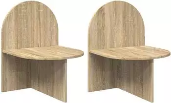 vidaXL Nachttisch 2er-Set Sonoma-Eiche 48x49x65cm Holzwerkstoff (8001118)