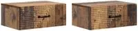 vidaXL Wandmontierter Nachttisch 2 Stk. Altholz 49 x 34,5 x 20 cm