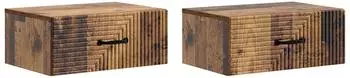 vidaXL Wandmontierter Nachttisch 2er-Set Altholz 49x34,5x20cm (898632)