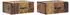 vidaXL Wandmontierter Nachttisch 2er-Set Altholz 49x34,5x20cm (898632)