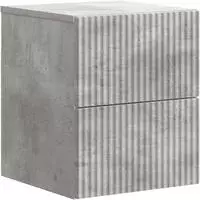 vidaXL Wandmontierter Nachttisch Betongrau 33 x 34,5 x 40 cm
