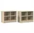 vidaXL Bettschrank 2 Stk. Sonoma-Eiche 66x33x48cm Holzwerkstoff (893725)
