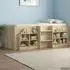 vidaXL Bettschrank 2 Stk. Sonoma-Eiche 66x33x48cm Holzwerkstoff (893725)