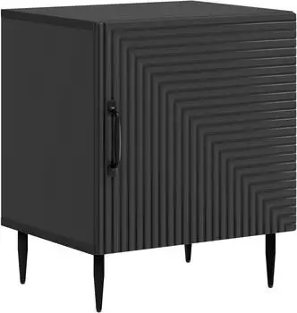 vidaXL Nachttisch schwarz, Holzwerkstoff, 43x34,5x50cm (894797)