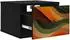 vidaXL Nachttischchen BONN wandmontiert, schwarz Eichen-Optik (8007479)