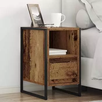 vidaXL Nachttisch 2er-Set Holzwerkstoff Altholz-Optik 39,5x30x50cm (886663)