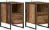 vidaXL Nachttisch 2er-Set Holzwerkstoff Altholz-Optik 39,5x30x50cm (886663)