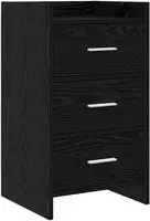 vidaXL Nachttische Schwarze Eiche 40 x 36 x 70 cm Holzwerkstoff
