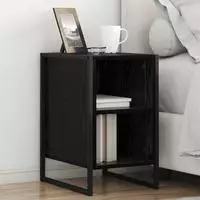 vidaXL Nachttisch 2 stk. Schwarz Eichen-Optik 39,5 x 30 x 50 cm
