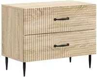 vidaXL Nachttisch Sonoma-Eiche 62 x 34,5 x 47,5 cm Holzwerkstoff