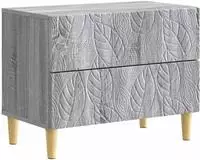 vidaXL Nachttisch Grau Sonoma 62 x 34,5 x 48 cm Holzwerkstoff