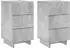 vidaXL Nachttisch 2er-Set betongrau 33,5x34,5x60cm Holzwerkstoff (8011430)