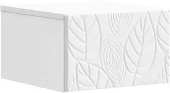 vidaXL Wandmontierter Nachttisch weiß, Holzwerkstoff, 49x34,5x20cm (898785)