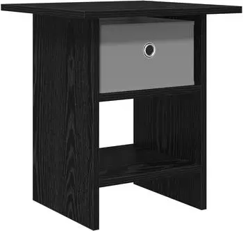 vidaXL Nachttisch schwarz Eichen-Optik, Holzwerkstoff, 41x40x45cm (8000438)