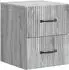 vidaXL Wandmontierter Nachttisch 2er-Set, graues Sonoma, Holzwerkstoff (898988)