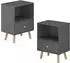 en.casa Sundsvall Beistelltisch 2er-Set, dunkelgrau, 40x54x30cm