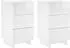 vidaXL Nachttisch 2er-Set hochglanz weiß 33,5x34,5x60cm (8011432)