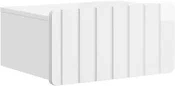 vidaXL Wandmontierter Nachttisch hochglanz weiß 49x34,5x24cm (898283)