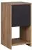 VICCO Evo Nachttisch Goldkraft Eiche/Anthrazit 30x55cm mit Schublade (56385)
