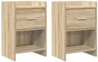 vidaXL Nachttische 2 stk. Sonoma-Eiche 40 x 30 x 60 cm Holzwerkstoff