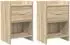 vidaXL Nachttische 2er-Set Sonoma-Eiche 40x30x60cm Holzwerkstoff (8010984)