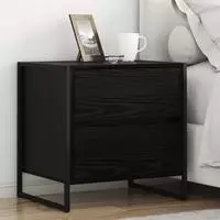 vidaXL Nachttisch 2 stk. Schwarz Eichen-Optik 50 x 39,5 x 50 cm