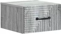 vidaXL Wandmontierter Nachttisch Sonoma-Grau 34,5 x 33 x 20 cm