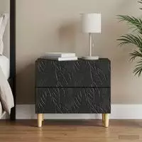 vidaXL Nachttisch Schwarz 62 x 34,5 x 48 cm Holzwerkstoff