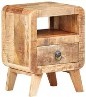 vidaXL Nachttisch 30x30x41 cm Raues Mangoholz