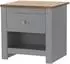 Mid.you Emerald Nachttisch mit Schublade, Eiche grau (45x46x35cm)