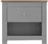 Mid.you Emerald Nachttisch mit Schublade, Eiche grau (45x46x35cm)