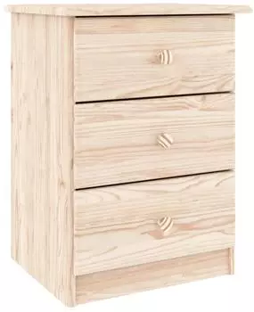 vidaXL ALTA Nachttisch Massivholz Kiefer, natur (353917)