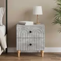 vidaXL Nachttisch Betongrau 43 x 34,5 x 48 cm Holzwerkstoff
